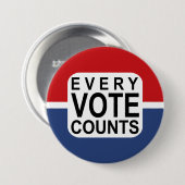 Jede Abstimmung zählt Knopf Button (Vorne & Hinten)