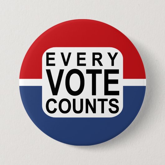 Jede Abstimmung zählt Knopf Button (Vorderseite)