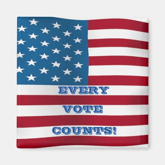 Jede Abstimmung zählt! - Sq. Magnet (Vorne)