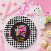 JEDE ALTER 90er Hahnentrittmuster karierte Geburts Pappteller (Party)