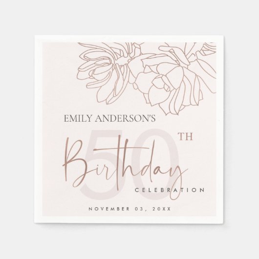 JEDE ALTERLICHE ROSE GOLD BLUSH PINK ERFOLGREICH G SERVIETTE (Vorderseite)