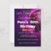 Jede Altersdisko Geburtstagsparty Einladung (Vorderseite)