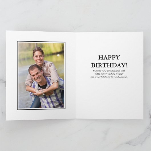 Jede AltersfotoCollage 49 Picture Big Birthday Car Karte (Innenseite)