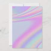 JEDE ALTERSJAHRE Y2K-Irisierter RegenbogenGeburtst Einladung (Rückseite)