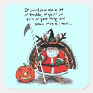 Jede Anlässe abgedeckt Quadratischer Aufkleber