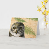 Jede Anlässe mit Owl und Ferns Karte (Gelbe Blume)