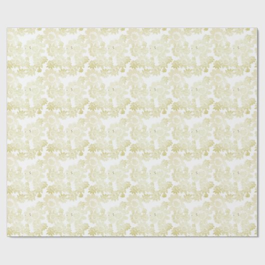 Jede Anlässe Weiß auf weißem Blumenpapier Geschenkpapier (Flach)