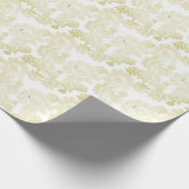 Jede Anlässe Weiß auf weißem Blumenpapier Geschenkpapier (Ecke)