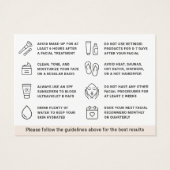 Jede Anleitung für Farbmasken nach der Pflege (Rückseite)