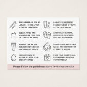 Jede Anleitung für Farbmasken nach der Pflege (Rückseite)