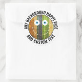 Jede beliebige Farbe, jede Hintergrund-Schriftzeic Runder Aufkleber (Tasche)