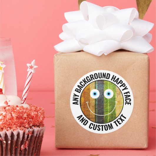 Jede beliebige Farbe, jede Hintergrund-Schriftzeic Runder Aufkleber (Party)