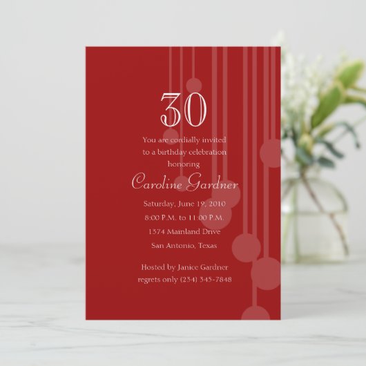 Jede beliebige Zahl eines Farbmusters zum Geburtst Einladung (Stehend Vorderseite)