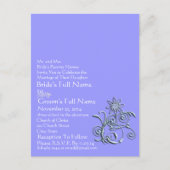 Jede benutzerdefinierte Farbe Periwinkle Blue Flor Postkarte (Vorderseite)