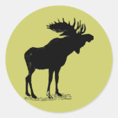 Jede benutzerdefinierte Silhouette Runder Aufkleber (Vorderseite)