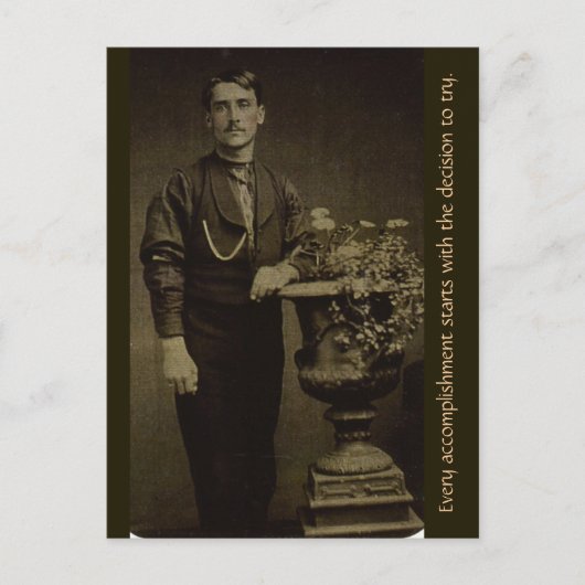 Jede Bewerbung beginnt mit der Entscheidung... Postkarte (Vorderseite)