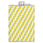 jede Blume blüht in ihrer eigenen Zeit Flachmann (Rückseite)