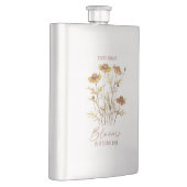 Jede Blume blüht in ihrer eigenen Zeit - rustikale Flachmann (Rechts)