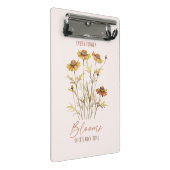Jede Blume blüht in ihrer eigenen Zeit - rustikale Mini Klemmbrett (Schrägansicht)