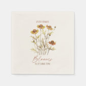 Jede Blume blüht in ihrer eigenen Zeit - rustikale Serviette (Vorderseite)
