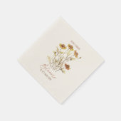 Jede Blume blüht in ihrer eigenen Zeit - rustikale Serviette (Ecke)