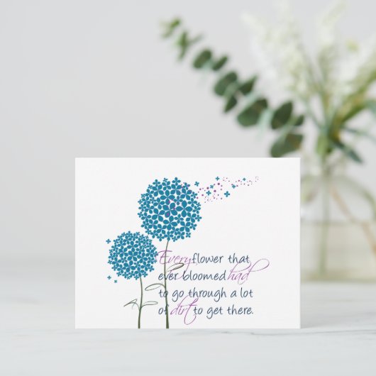 Jede Blume, die jemals blühte... Postkarte (Stehend Vorderseite)