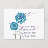 Jede Blume, die jemals blühte... Postkarte (Vorderseite)