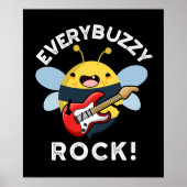 Jede Buzzy Rock Funny Music Biene Pun Dark BG Poster (Vorne)