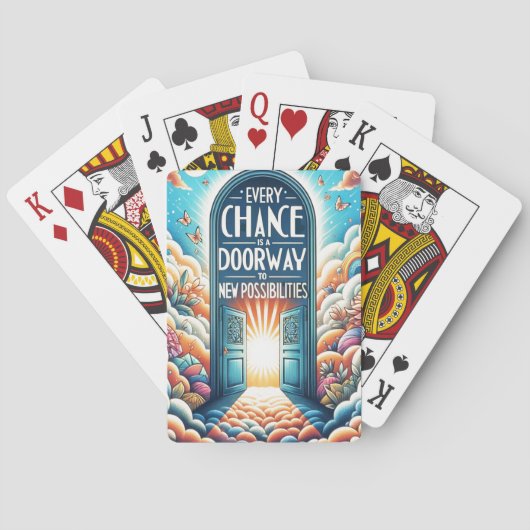 Jede Chance ist eine Tür zu Chancen Spielkarten (Rückseite)