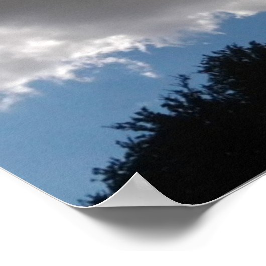 Jede Cloud hat ein Silberbesteck Poster (Ecke)