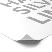 Jede Cloud hat einen Silberstreif Poster (Ecke)