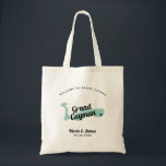 Jede Color Grand Cayman Wedding Welcome Bag, Tragetasche<br><div class="desc">Hochzeitswochenende Begrüßungsgeschenk-Tasche für Gäste aus der Stadt, um Ihre Hochzeit, mit dem Bild des Grand Cayman. Sie können die Farben für jeden Teil dieses Designs bearbeiten und das Herz an den Ort Ihrer Hochzeit bringen. Klicken Sie zum Ändern der Farben auf Personalisieren und dann auf "Bearbeiten mit dem Entwurfstool". Wählen...</div>
