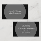 Jede Colour Circle Frame Business Card Visitenkarte (Vorne/Hinten)