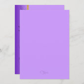 Jede Colour Einladung Bat Mitzvah mit Lila (Vorne/Hinten)