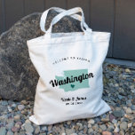 Jede Colour Washington Staat Map Wedding Welcome B Tragetasche<br><div class="desc">Hochzeitswochenende Begrüßungsgeschenktasche für Gäste, die außerhalb der Stadt wohnen, um Ihre Hochzeit zu verbringen, mit dem Bild des Washingtoner Staat. Sie können die Farben für jeden Teil dieses Designs bearbeiten und das Herz an den Ort Ihrer Hochzeit bringen. Klicken Sie zum Ändern der Farben auf Personalisieren und dann auf "Bearbeiten...</div>