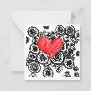 Jede Datumskarte mit Herz Mitteilungskarte