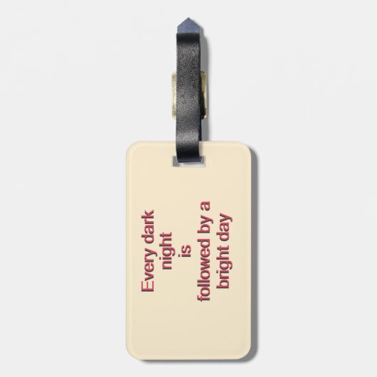 Jede dunkle Nacht Gepäckanhänger (Rückseite vertikal)