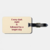Jede dunkle Nacht Gepäckanhänger (Rückseite horizontal)