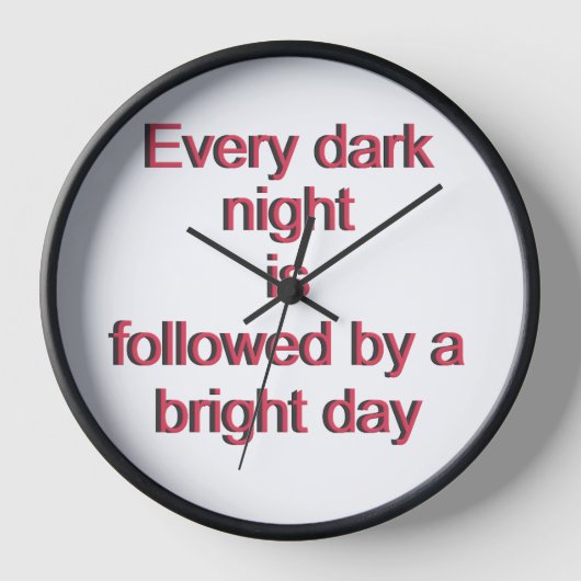 Jede dunkle Nacht Uhr (Vorderseite)