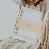 JEDE einfache neutrale Buttergelbe Hochzeit Einladungsbanderole