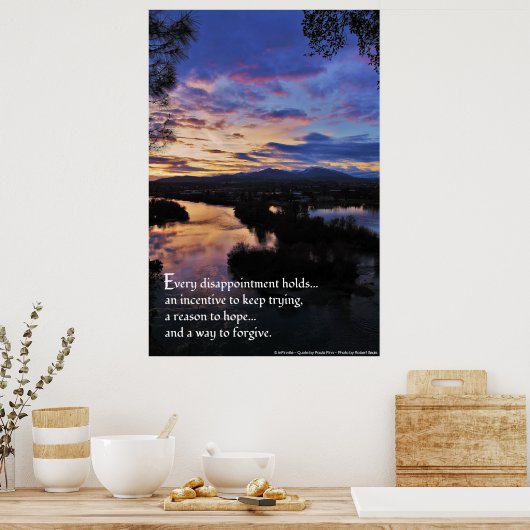 Jede Enttäuschung hält...Inspirationspopster Poster (Küche)