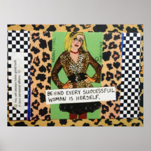JEDE ERFOLGREICHE FRAU IST SELBST HINTER SICH. POSTER