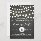 Jede Event Chalkboard String Lights-Verlobung Einladung (Vorderseite)