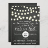 Jede Event Chalkboard String Lights-Verlobung Einladung (Vorne/Hinten)