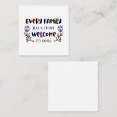 Jede Familie hat eine Geschichte, in der wir, die  Quadratische Visitenkarte (Vorne/Hinten)