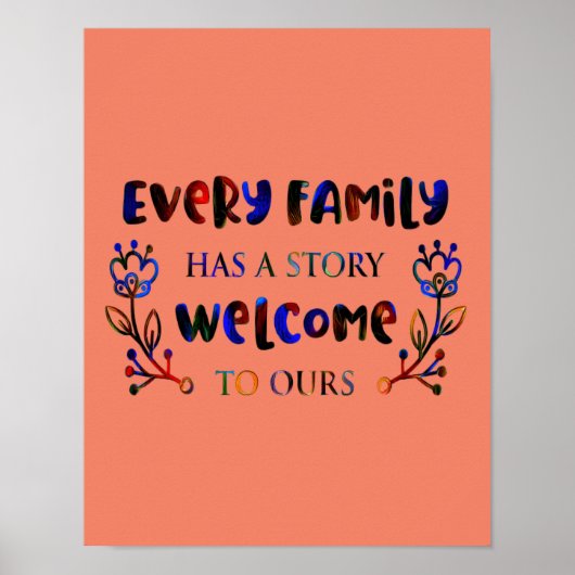 Jede Familie hat eine Geschichte Willkommen bei un Poster (Vorne)