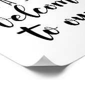 Jede Familie ist herzlich willkommen Poster (Ecke)