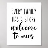 Jede Familie ist herzlich willkommen Poster (Vorne)