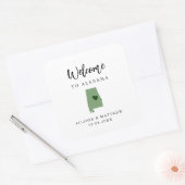 Jede Farbe Alabama Hochzeitsjacke oder -box Quadratischer Aufkleber (Umschlag)