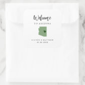 Jede Farbe Arizona Hochzeitsnacht oder -box Quadratischer Aufkleber (Tasche)